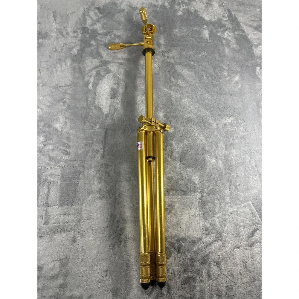 Vintage Gold Tiltall Junior Tripod by Uniphot Corp Made in USA Camera Stand